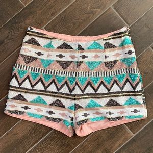 Sequin shorts